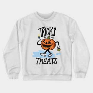 Tricks and some Treats Funny Halloween Pumpkin Crewneck Sweatshirt